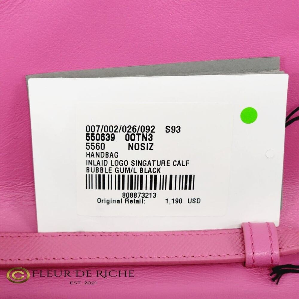 Balenciaga Logo Print Ville Day XS Shoulder Bag Bubblegum Pink 550639 - Picture 9 of 9
